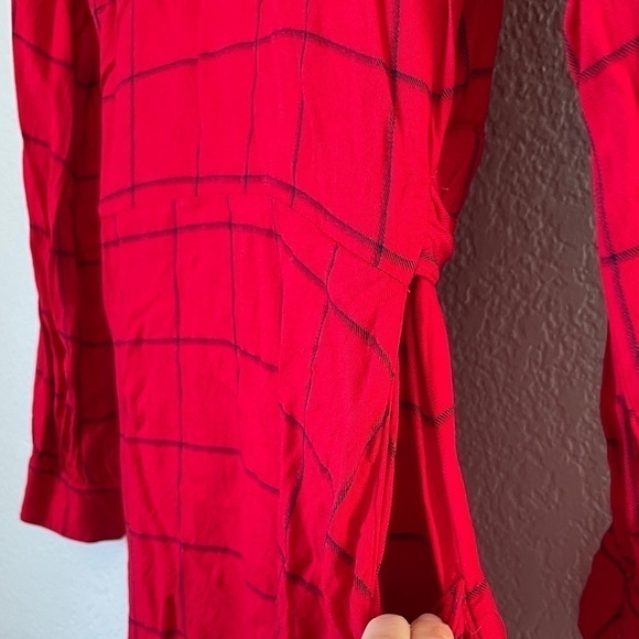 A NEW DAY Red Windowpane Plaid Dress - Picture 4 of 10